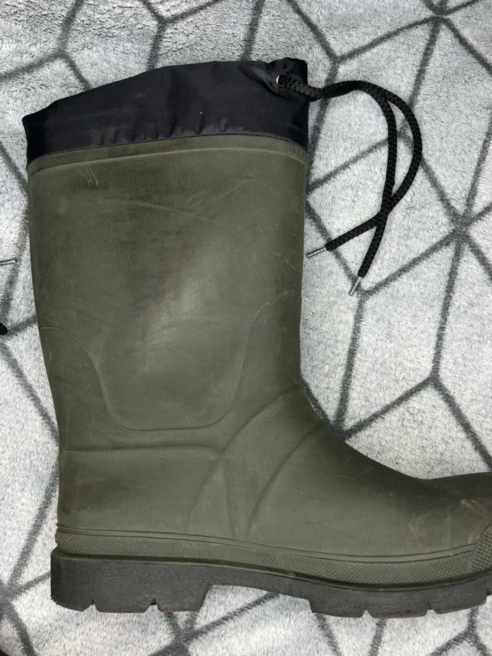 Kamik Men's Olive Green Black Forester Waterproof Winter Rain Boots